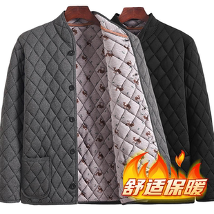 加厚爸爸棉服爷爷外套小棉袄内穿棉裤 驼绒套装 中老年棉衣男士 冬季