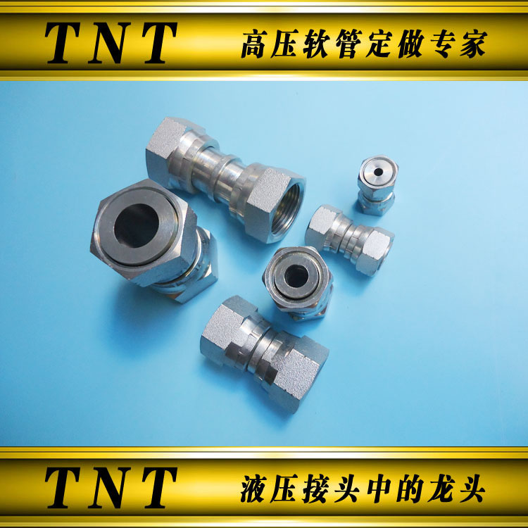 美制高尔夫ORFS平面密封UNF螺纹36F49LN穿板双活接直弯卡特沃尔沃