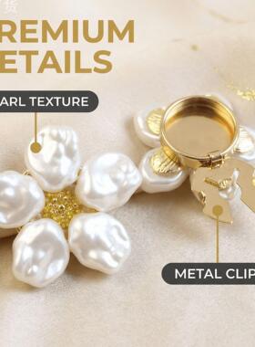 button cover 合金珍珠水钻衬衣袖扣纽扣盖花朵领扣钻饰扣纽扣套