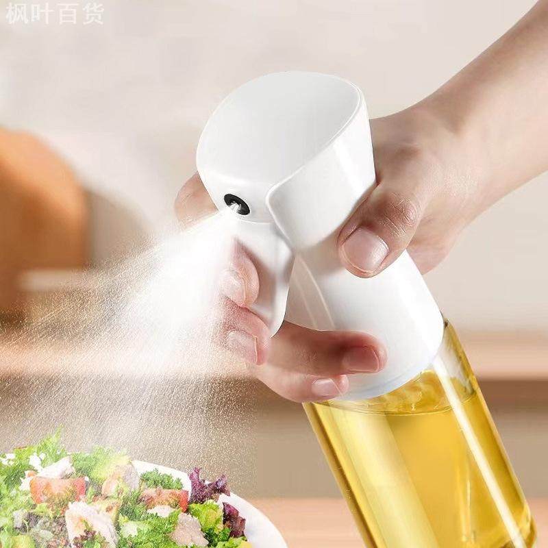 喷油壶500ml厨房喷雾瓶喷壶玻璃瓶按压不挂油透明油壶喷油瓶