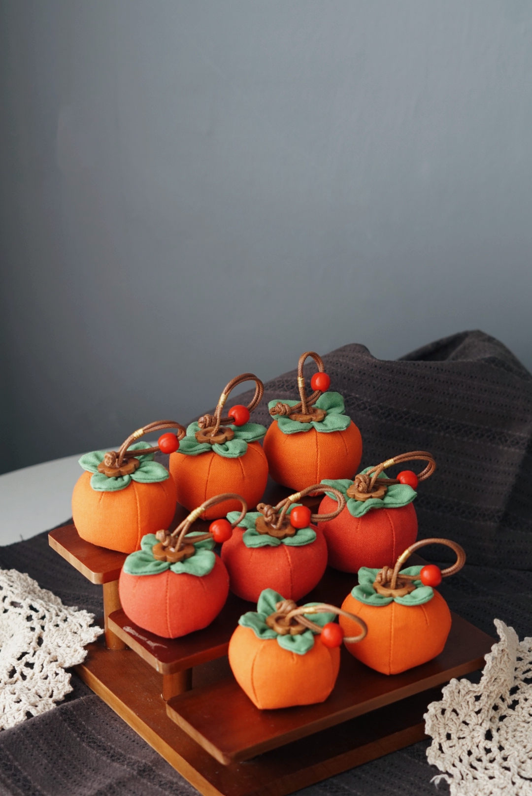 节日香包香囊柿子diy手工材料包柿柿如意艾草驱蚊礼品挂件