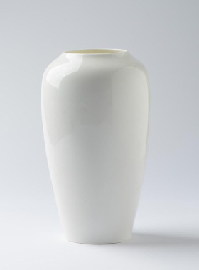 唐山骨瓷禅意花瓶精致高级家居客厅摆件书房陶瓷纯白花瓶耐看舒适