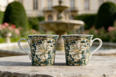 出口英国Morris骨瓷马克杯欧式水杯情侣对杯田园风女性一级骨瓷杯