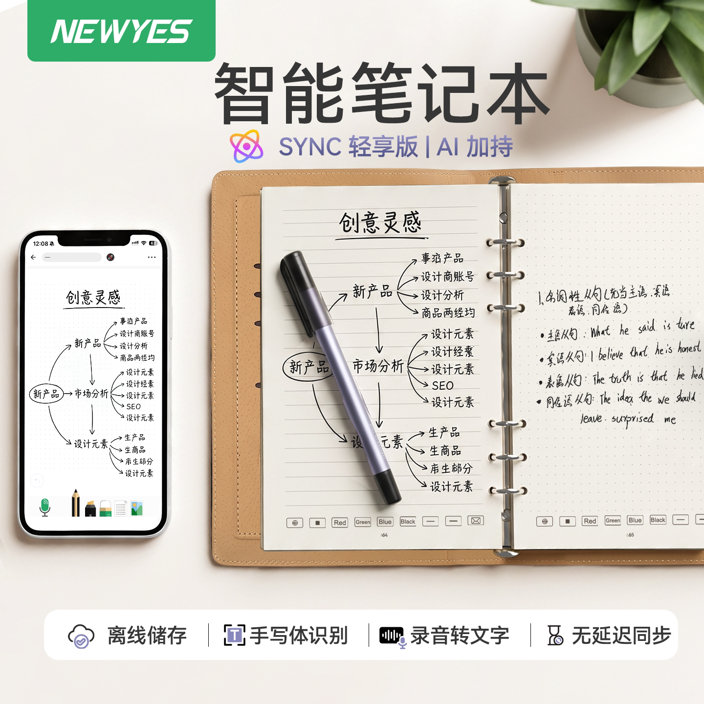 筆記本離線儲存原筆跡辦公學習图片