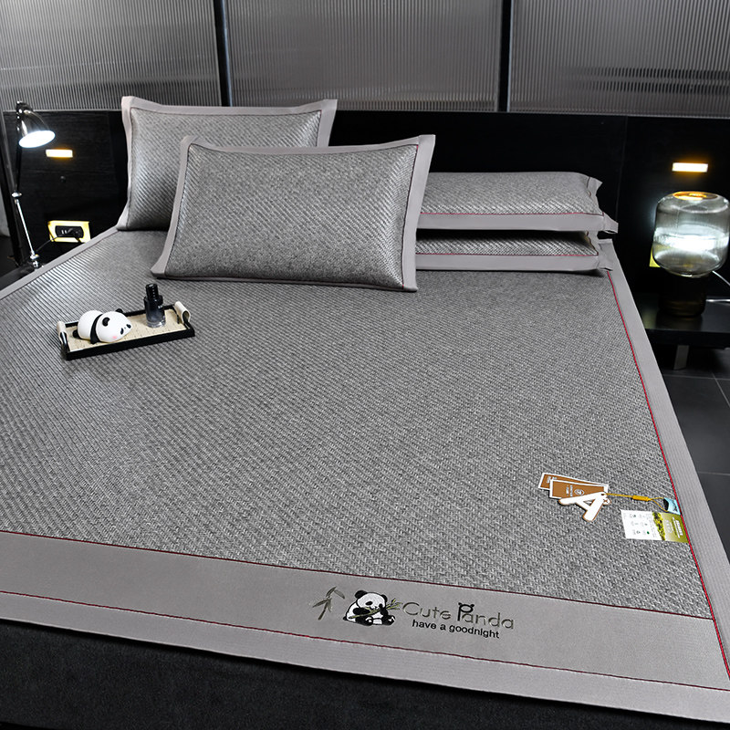 冰丝凉席三件套凉席学生宿舍单人夏季天然纯藤席可折叠夏天2.0米