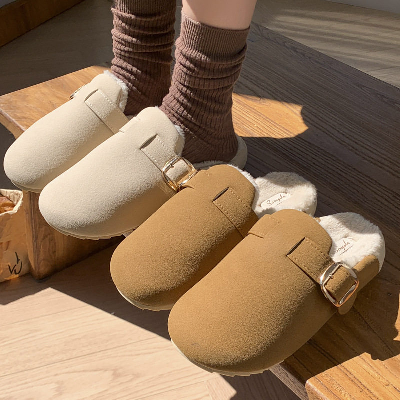 大童棉拖鞋女童防滑冬季新款室内家居学生勃肯鞋加绒保暖亲子棉鞋