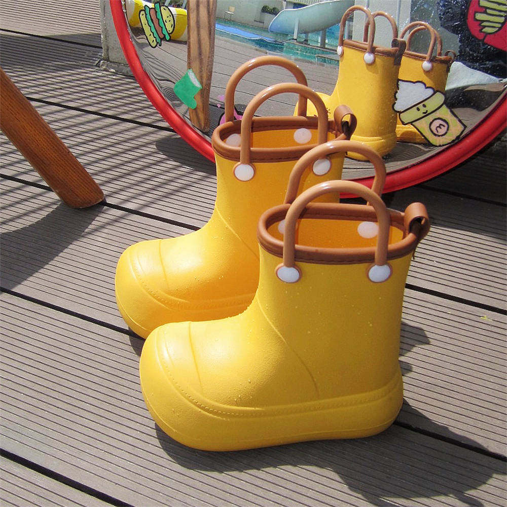 EVA儿童雨鞋女童男童防滑软底手提式女孩男孩雨靴幼儿园宝宝水鞋