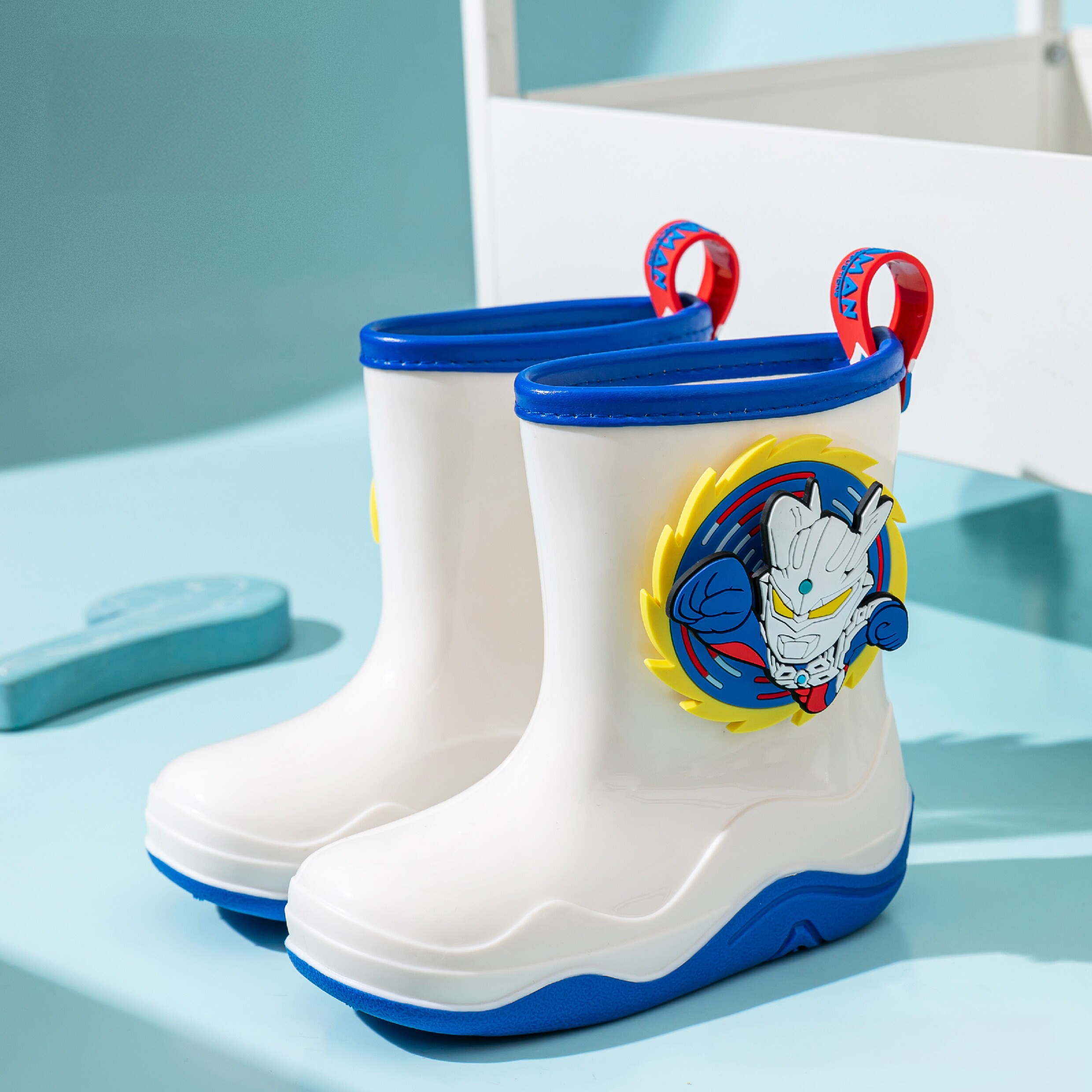 EVA儿童雨鞋男童防滑新款赛罗奥特曼雨靴幼儿园上学专用男孩水鞋