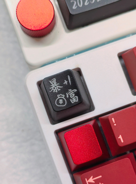 暴富键帽發财个性透光键帽十字轴机械键盘键帽单个R4 ESC【透光】