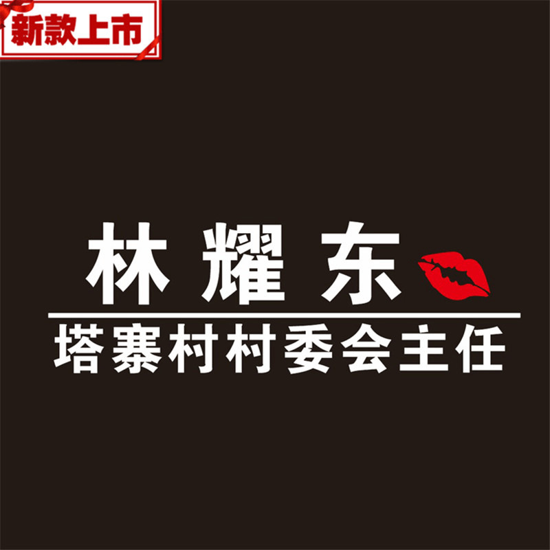 塔寨村接班人车贴村民林耀东2019新款三房头汽车后窗创意个性贴纸