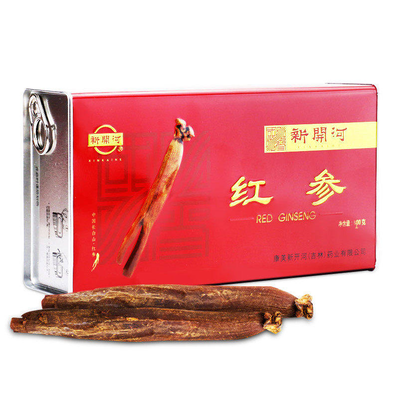 新开河红参无加糖高丽参整根吉林长白山人参中药材长辈营养品100g
