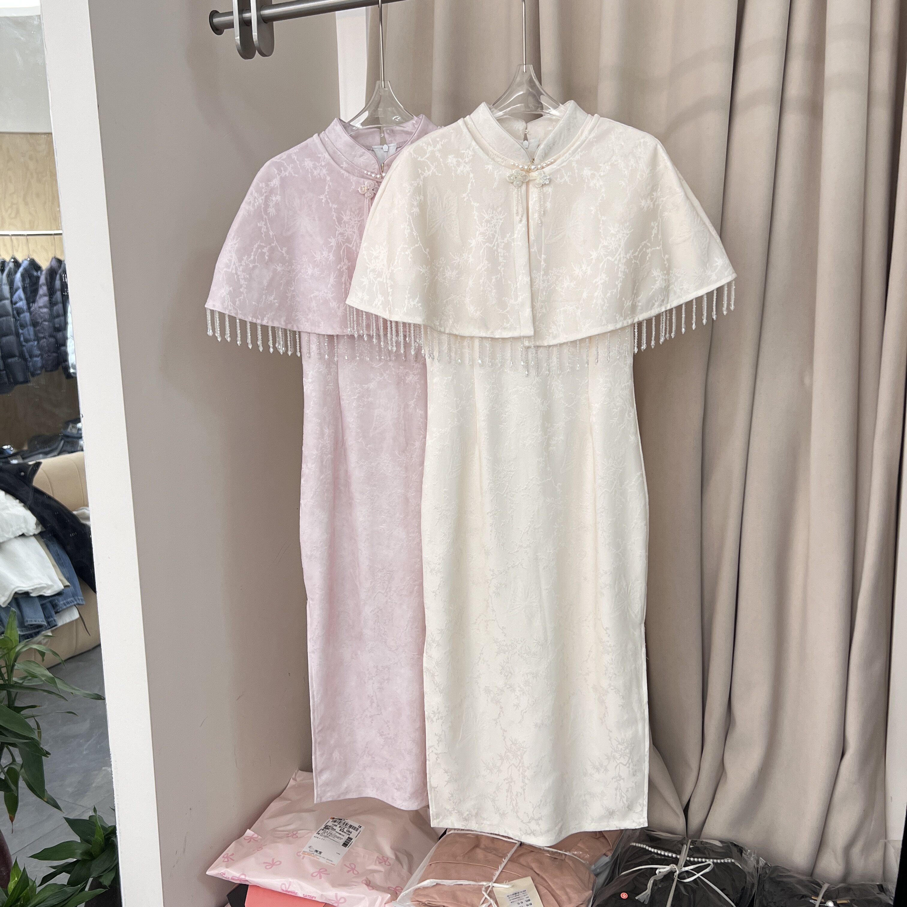 短袖旗袍礼服长款日常结婚订婚新娘敬酒服夏季2026新款新中式3310