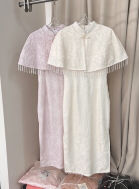 短袖旗袍礼服长款日常结婚订婚新娘敬酒服夏季2026新款新中式3310