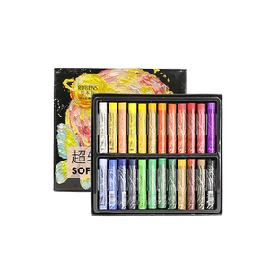 新品鲁本斯嗨涂图超软油画棒48色套装软性重油彩油画棒蜡笔初学者油性粉彩棒24色