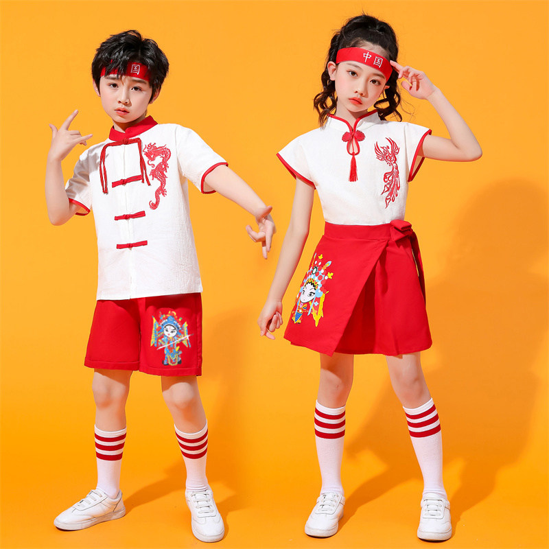 六一儿童演出服朗诵幼儿园表演服装中国风班服小学生节毕业合唱服