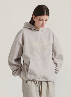 INNERSECT美式街头连帽卫衣潮牌加绒男女同款休闲长袖上衣帽衫
