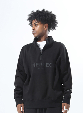 INNERSECT半拉链卫衣立领潮牌秋款美式高街纯色加绒上衣男女同款