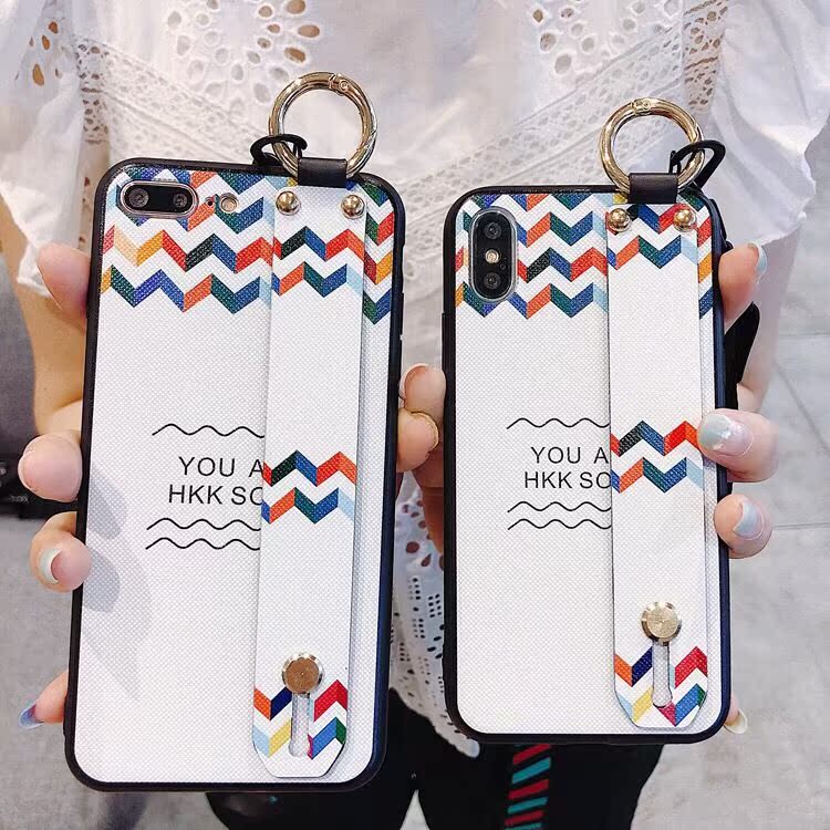 ²ÊÉ«²¨ÀËÍó´øiPhone6Æ»¹û7plusÊÖ»ú¿Ç8xÌõÎÆ¹ÒÉþ·ÀˤŮ¿îÈ«°ü³±¿Ç