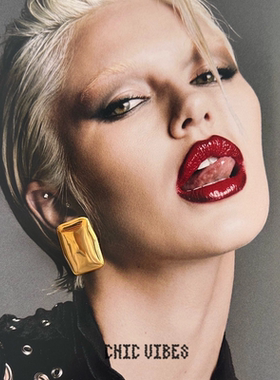 ChicVibes 小金块~流光设计气质耳环ins潮流轻松驾驭各种风格