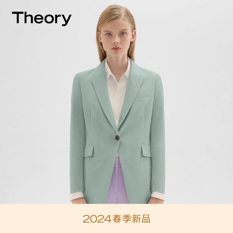 [Good Wool]Theory 女装 羊毛混纺单粒扣修身西装 H0101113