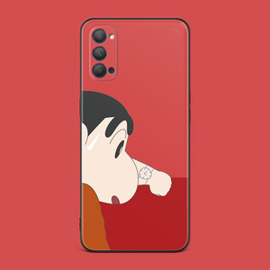 可爱卡通适用oppo Reno4手机壳5pro+蜡笔小新3动漫ace2女款se软套