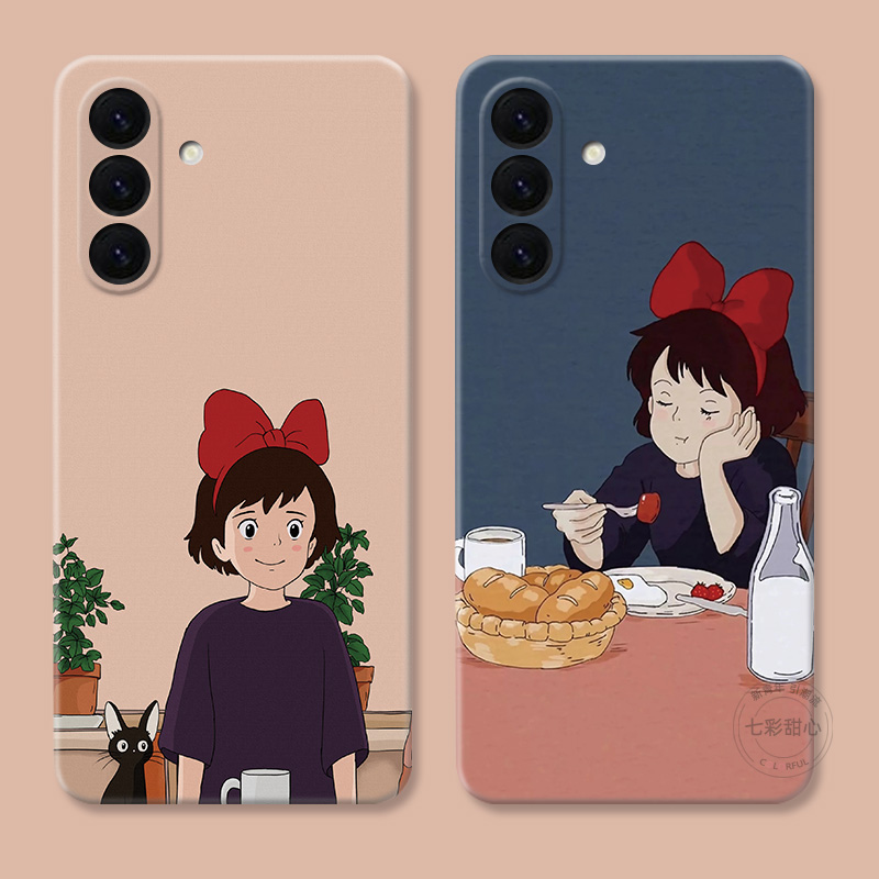 可爱少女心适用三星A56手机壳A73A72A71A70A55A54A53A52A36A35A34A33A26a25A16卡通魔女宅急便个性简约女款软