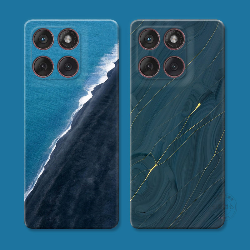ins风大海抽象纹路适用摩托罗拉edge60pro手机壳50/40/S30/G86G85G84G75G56G55G54低调冷淡风简约男生女款软