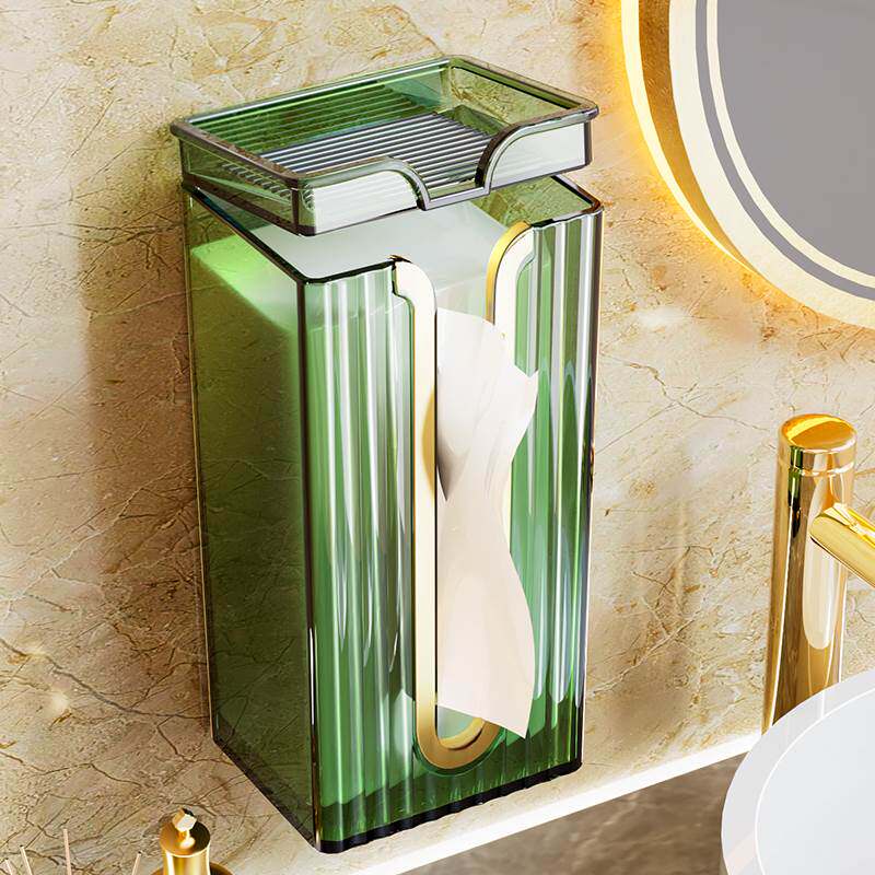 免打孔洗脸巾收纳盒壁挂面巾纸抽纸盒卫生间纸巾盒厕所擦脸巾洁面