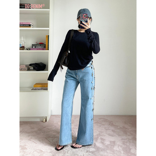 「纸片人」天丝棉微喇阔腿裤