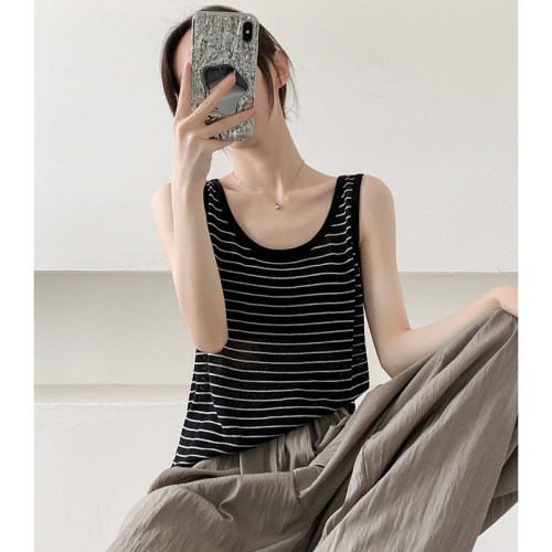 亚麻天丝宽松无袖背心女薄款夏季