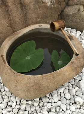 石头流水户外花盆庭院造景摆件