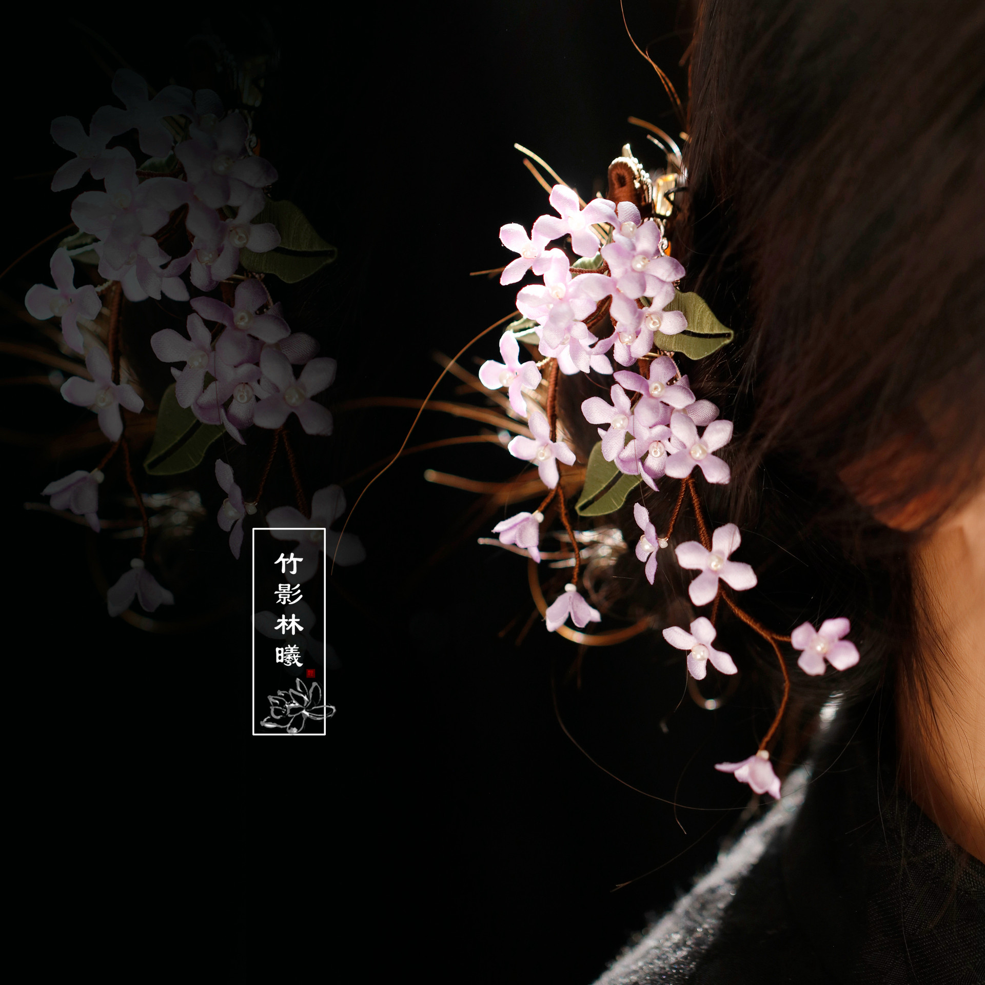 满天星布艺花朵发夹紫色头饰古风汉服仙气侧边发饰古堡公主油画感,饰品/流行首饰/时尚饰品新,发饰,淘宝优惠券,粉丝福利购,淘宝优惠卷