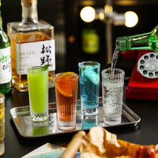 舍里微醺shot杯特调子弹杯直身威士忌白烧酒烈酒杯家用酒吧一口杯