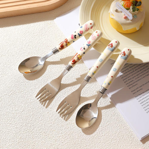 舍里食品级不锈钢宝宝餐勺小勺