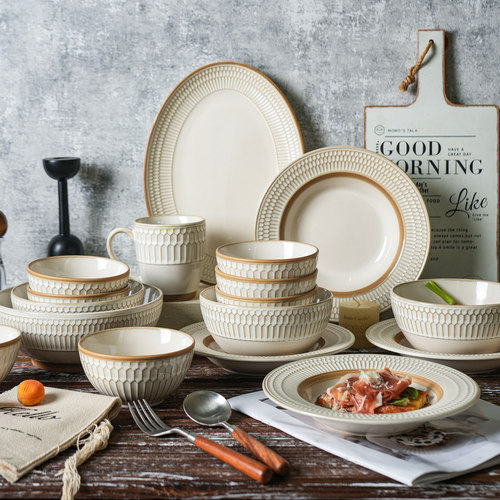 舍里轻奢高颜值碗盘组合套装