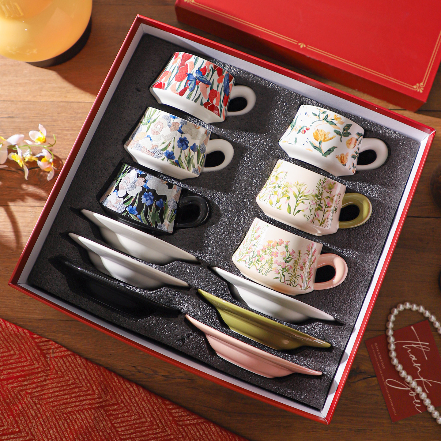 舍里法式咖啡杯礼盒生日礼物杯子马克杯咖啡杯碟套装乔迁新居礼盒