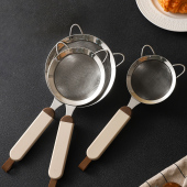 舍里304不锈钢超细面粉筛家用厨房豆浆过滤网烘焙专用筛网漏网筛