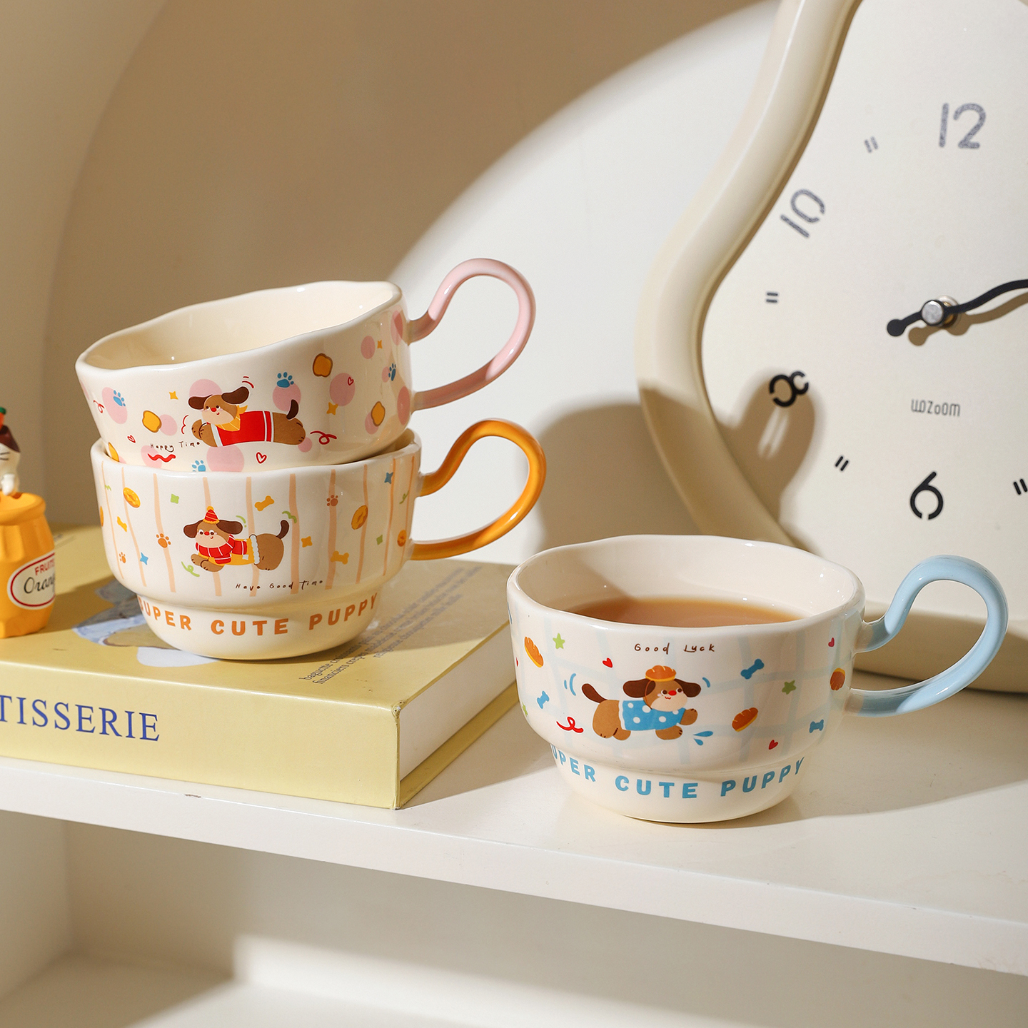 舍里卡通马克杯情侣对杯实用礼物