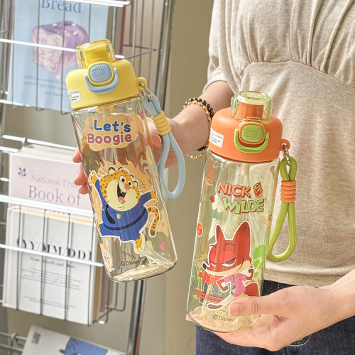 舍里食品级Tritan儿童双饮吸管杯