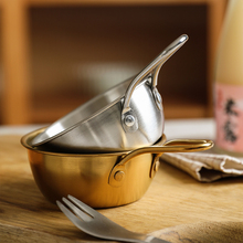 舍里韩式不锈钢小吃碟带把手蘸料碟商用火锅碟子家用备菜碟蘸料碟