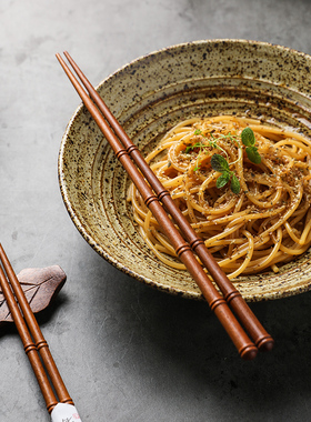 舍里竹筷子家用天然实木筷创意个性日式高档尖头筷子一人一筷套装