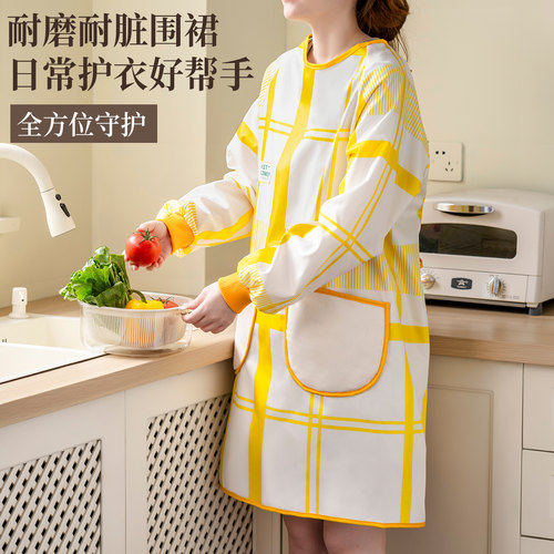 舍里餐饮围兜成人做家务防污罩衫