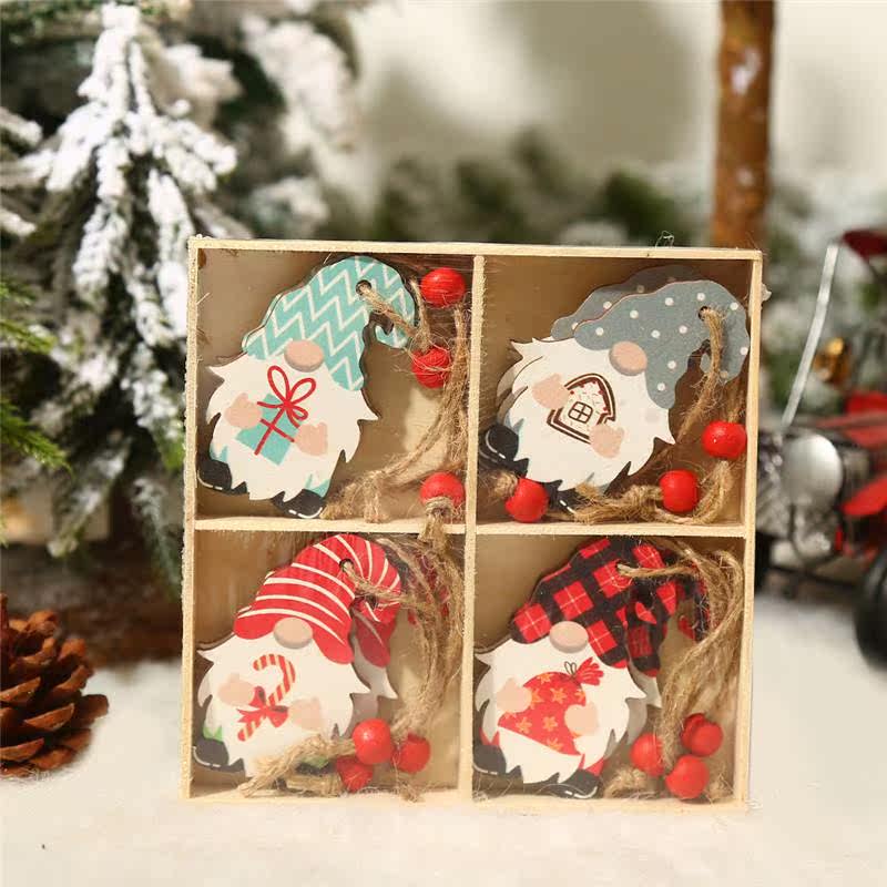12pcs navidad 2021 christmas tree decorations gnome craft wo