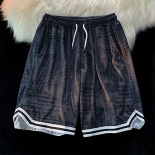 男夏季 健身跑步五分裤 薄款 美式 透气运动大码 清仓捡漏冰丝篮球短裤