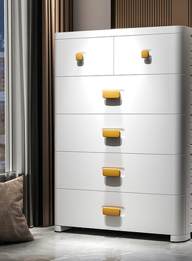 加厚收纳柜抽屉式客厅置物柜多层家用零食玩具储物柜子卧室床头柜