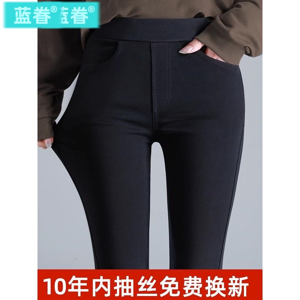 高弹力外穿打底裤女士春秋百搭小黑裤紧身瘦腿魔术裤不抽丝小脚裤
