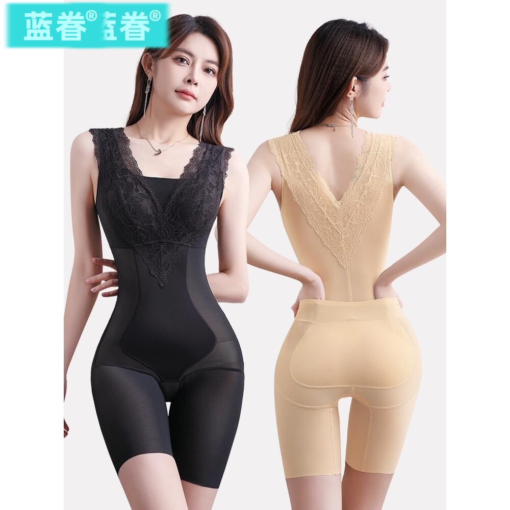 免穿文胸连体产后塑身衣提臀塑形体管理美体内衣女正品收腹加强版