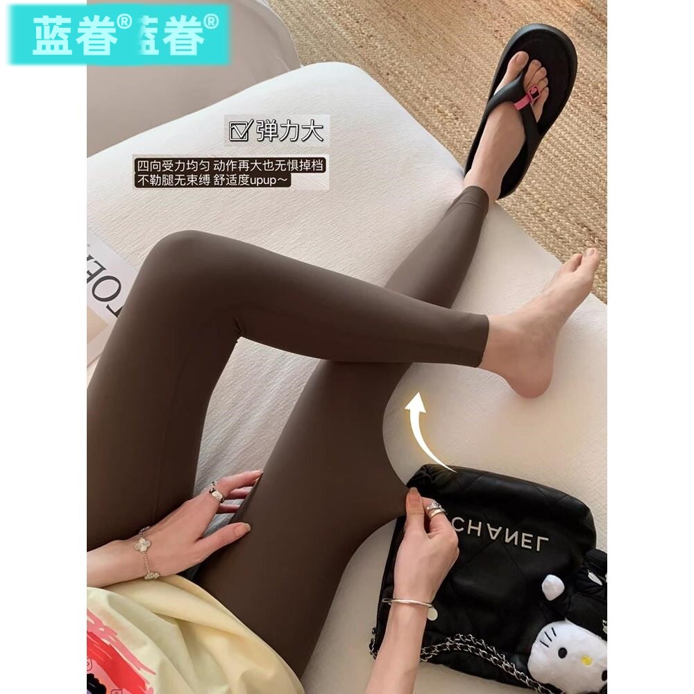 孕妇鲨鱼打底裤子春夏季薄款孕期不勒肚子外穿无痕托腹弹力瑜伽裤