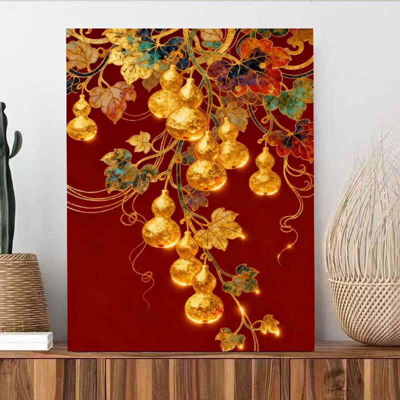 百福骏马鎏金葫芦DIY数字油画