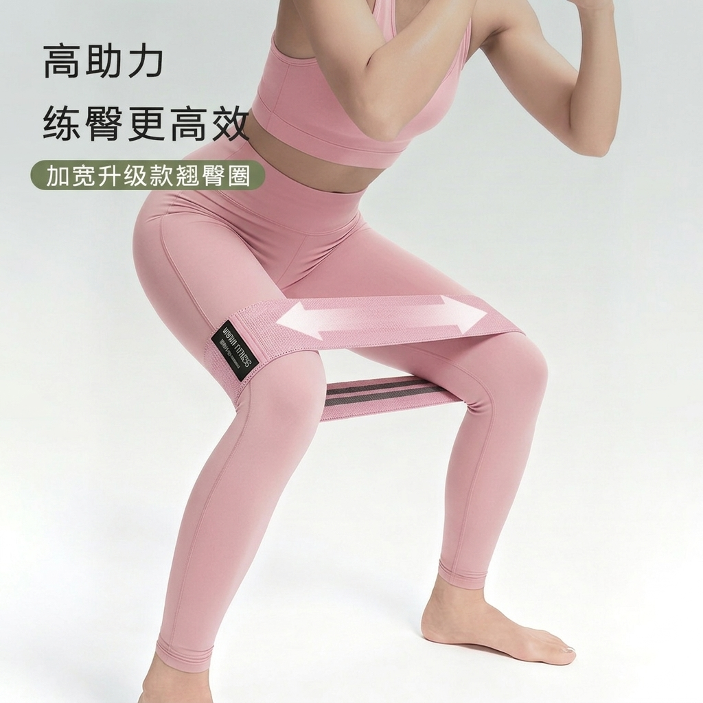 Grom瑜伽弹力带练臀阻力带健身带练臀带翘臀圈美臀深蹲弹力阻力圈